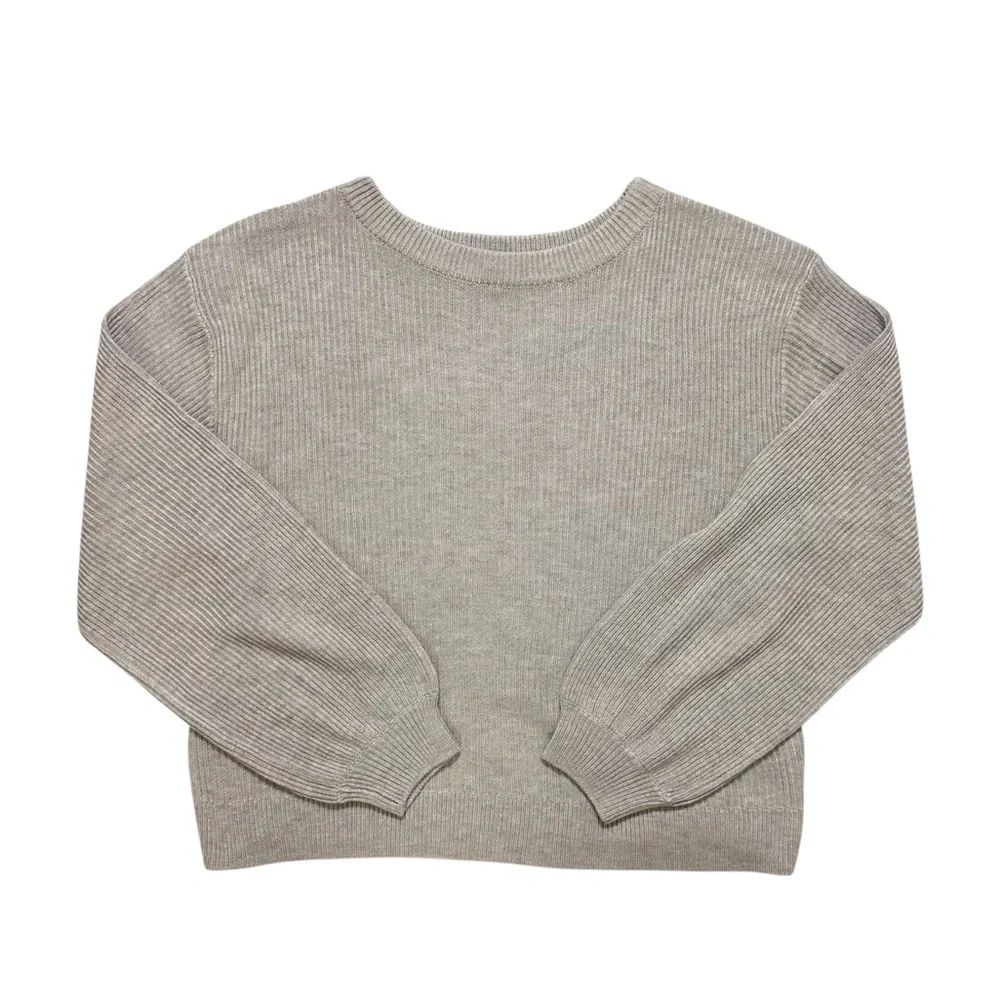 NWOT Lululemon Reversible Crossover Sweater - Heathered Light Grey SZ 6 - Picture 3 of 7